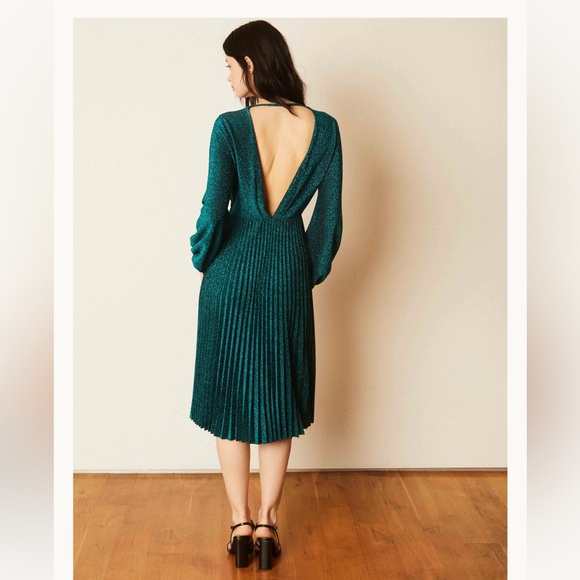 Caballero NWT BEATRICE EMERALD LUREX DRESS - Picture 3 of 4